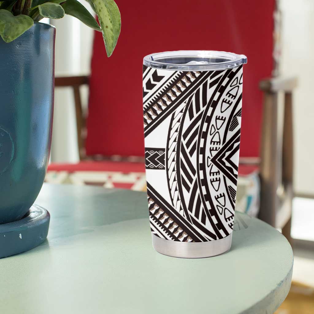 Hafa Adai Guam Discovery Day Tumbler Cup Chamorro Latte Stone Hand Brown Version LT14 - Polynesian Pride