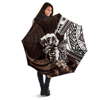 Hafa Adai Guam Discovery Day Umbrella Chamorro Latte Stone Hand Brown Version LT14 - Polynesian Pride