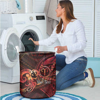 Personalised Polynesia Zodiac Aries Laundry Basket Galaxy Polynesian Pattern Chest Tattoo Style LT14 - Polynesian Pride
