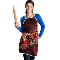 Personalised Polynesia Zodiac Aries Apron Galaxy Polynesian Pattern Chest Tattoo Style LT14 - Polynesian Pride