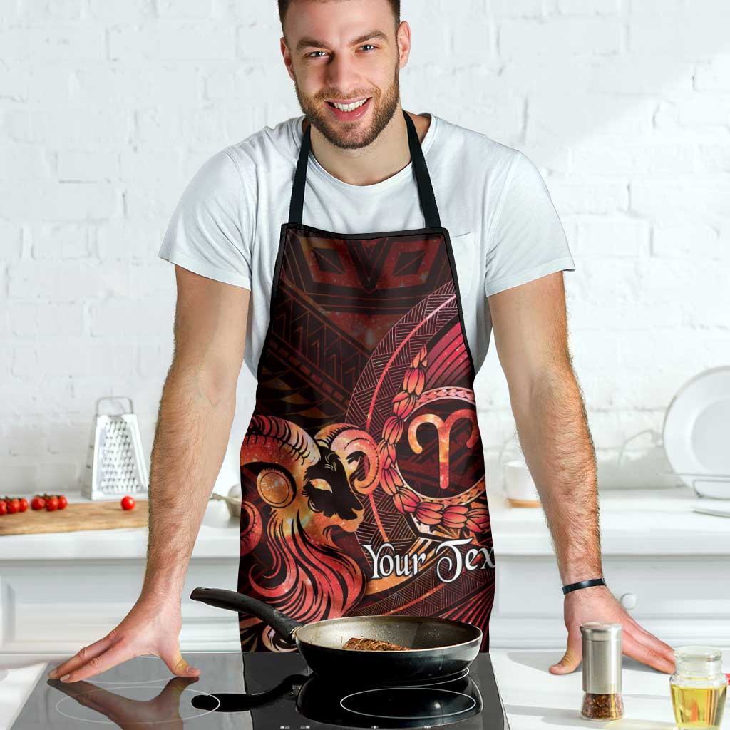 Personalised Polynesia Zodiac Aries Apron Galaxy Polynesian Pattern Chest Tattoo Style LT14 - Polynesian Pride