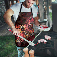 Personalised Polynesia Zodiac Aries Apron Galaxy Polynesian Pattern Chest Tattoo Style LT14 - Polynesian Pride
