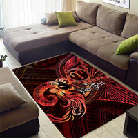 Personalised Polynesia Zodiac Aries Area Rug Galaxy Polynesian Pattern Chest Tattoo Style