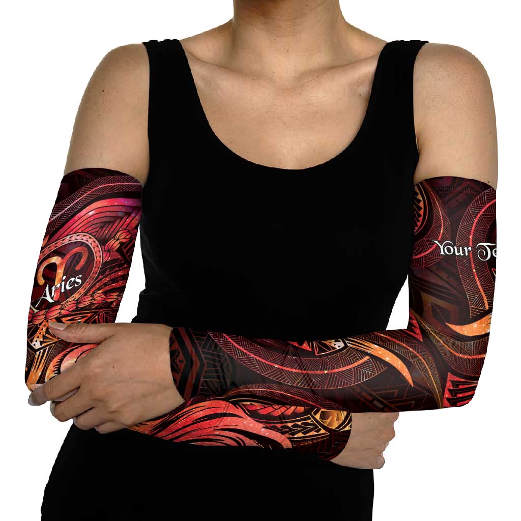 Personalised Polynesia Zodiac Aries Arm Sleeves Galaxy Polynesian Pattern Chest Tattoo Style LT14 - Polynesian Pride