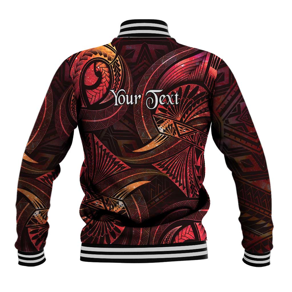 Personalised Polynesia Zodiac Aries Baseball Jacket Galaxy Polynesian Pattern Chest Tattoo Style LT14 - Polynesian Pride