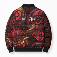 Personalised Polynesia Zodiac Aries Bomber Puffer Jacket Galaxy Polynesian Pattern Chest Tattoo Style