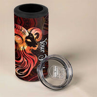 Personalised Polynesia Zodiac Aries 4 in 1 Can Cooler Tumbler Galaxy Polynesian Pattern Chest Tattoo Style