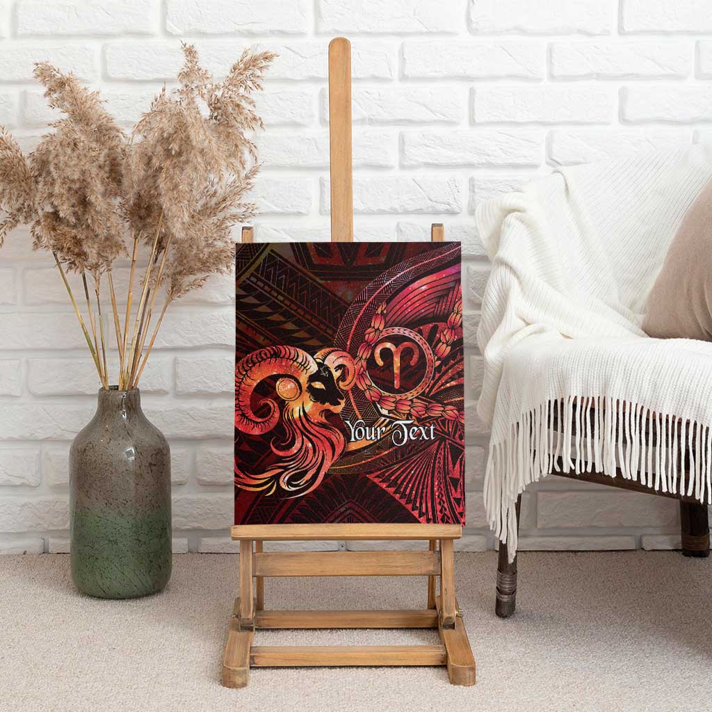 Personalised Polynesia Zodiac Aries Canvas Wall Art Galaxy Polynesian Pattern Chest Tattoo Style LT14 - Polynesian Pride