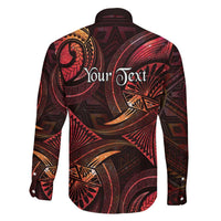 Personalised Polynesia Zodiac Aries Family Matching Off The Shoulder Long Sleeve Dress and Hawaiian Shirt Galaxy Polynesian Pattern Chest Tattoo Style
