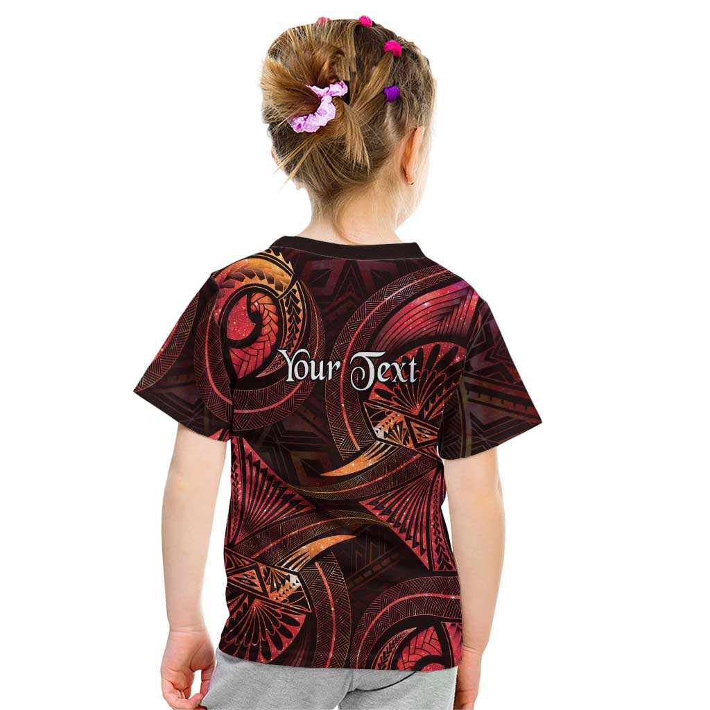 Personalised Polynesia Zodiac Aries Kid T Shirt Galaxy Polynesian Pattern Chest Tattoo Style LT14 - Polynesian Pride