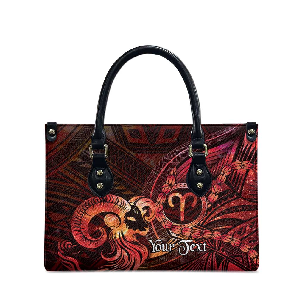 Personalised Polynesia Zodiac Aries Leather Bag Galaxy Polynesian Pattern Chest Tattoo Style LT14 - Polynesian Pride