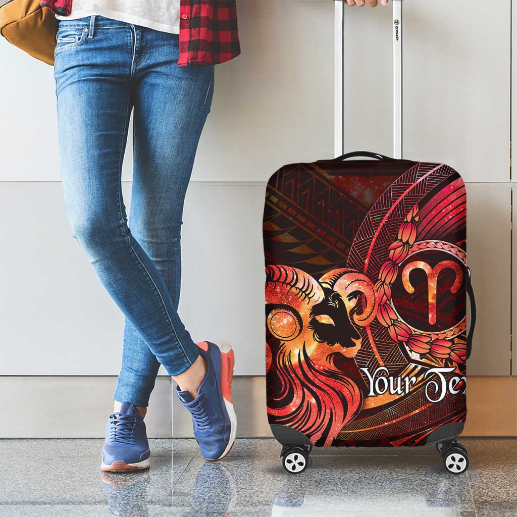 Personalised Polynesia Zodiac Aries Luggage Cover Galaxy Polynesian Pattern Chest Tattoo Style LT14 - Polynesian Pride