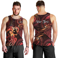 Personalised Polynesia Zodiac Aries Men Tank Top Galaxy Polynesian Pattern Chest Tattoo Style LT14 - Polynesian Pride