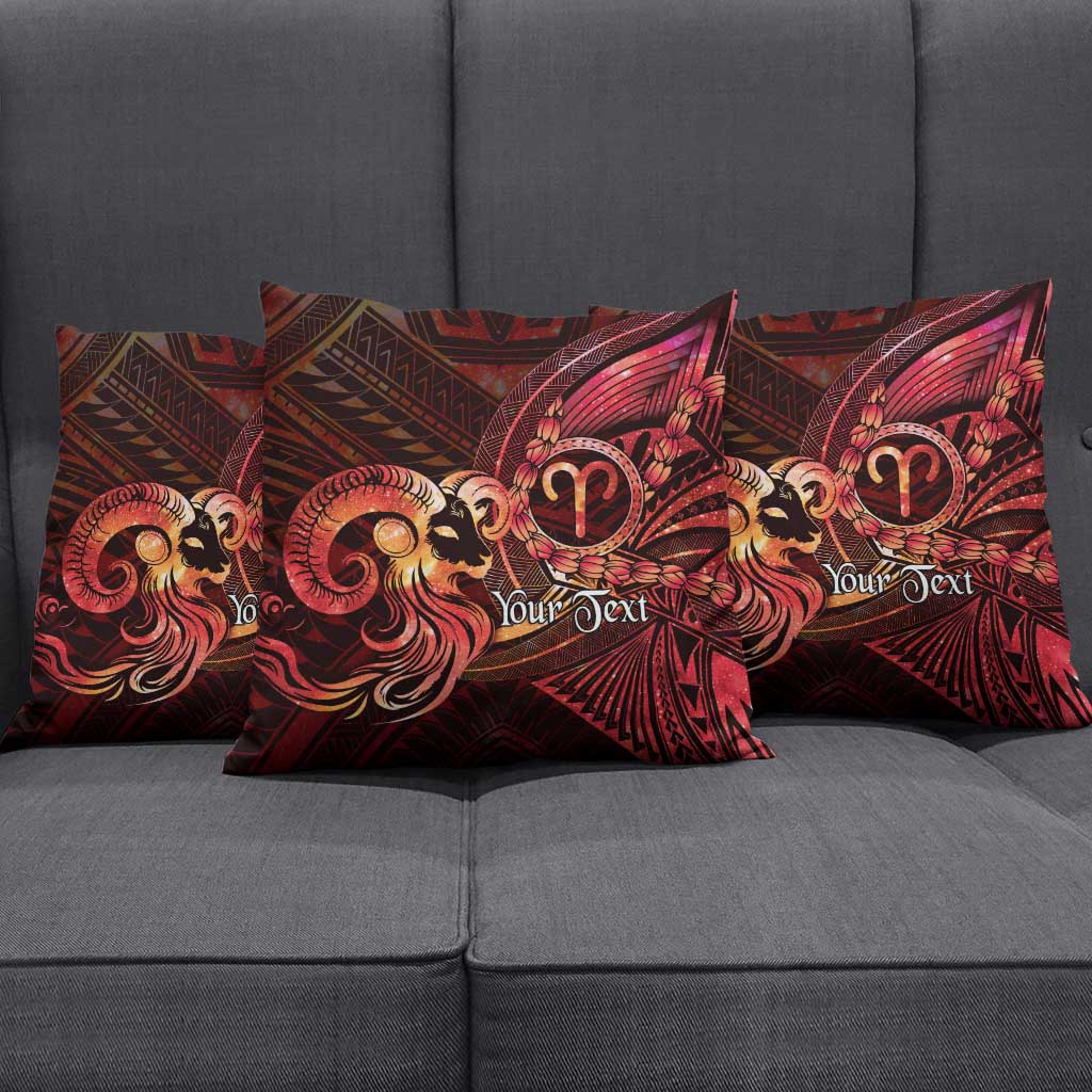 Personalised Polynesia Zodiac Aries Pillow Cover Galaxy Polynesian Pattern Chest Tattoo Style LT14 - Polynesian Pride