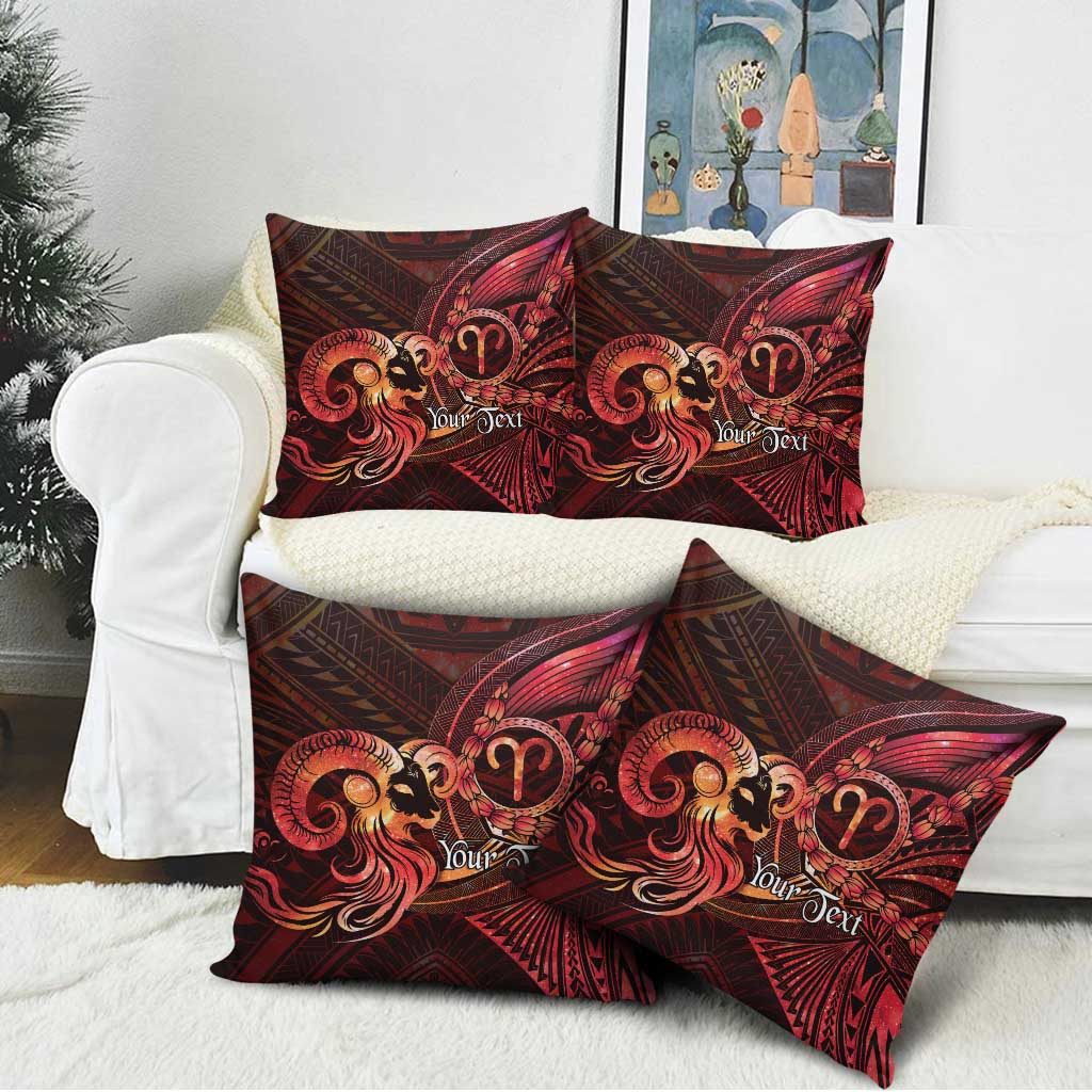 Personalised Polynesia Zodiac Aries Pillow Cover Galaxy Polynesian Pattern Chest Tattoo Style LT14 - Polynesian Pride