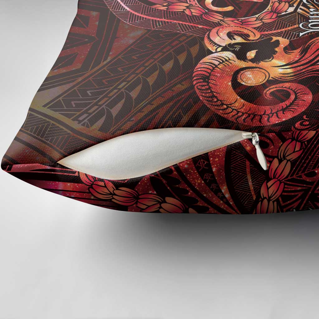 Personalised Polynesia Zodiac Aries Pillow Cover Galaxy Polynesian Pattern Chest Tattoo Style LT14 - Polynesian Pride