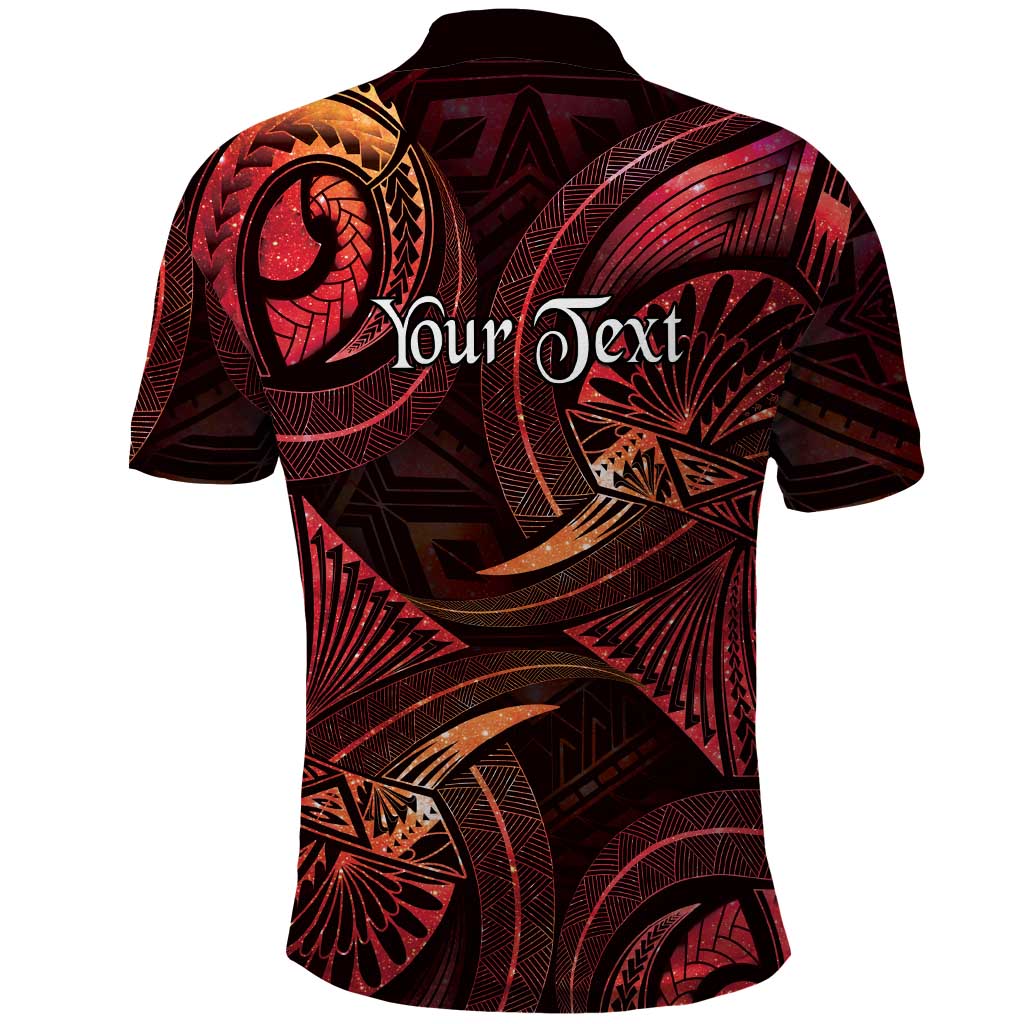 Personalised Polynesia Zodiac Aries Polo Shirt Galaxy Polynesian Pattern Chest Tattoo Style LT14 - Polynesian Pride