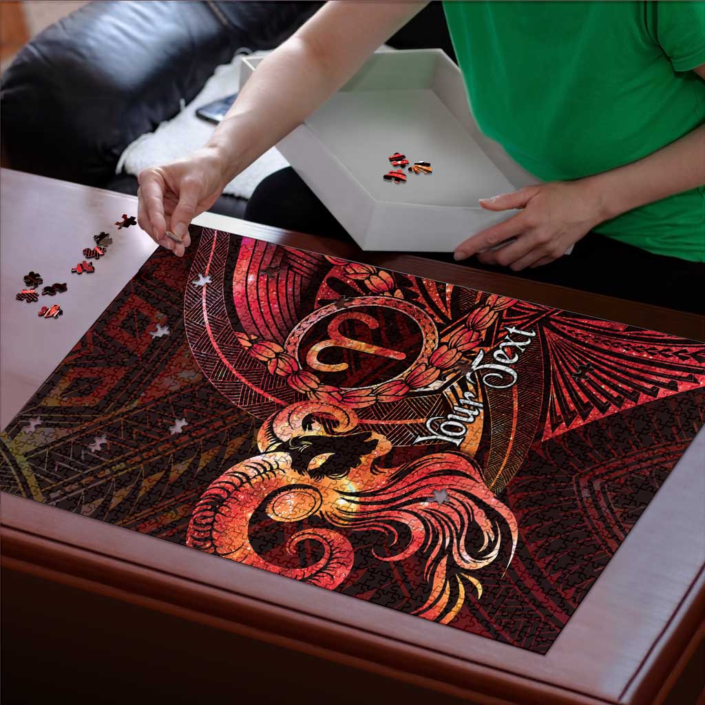 Personalised Polynesia Zodiac Aries Puzzle Galaxy Polynesian Pattern Chest Tattoo Style LT14 - Polynesian Pride