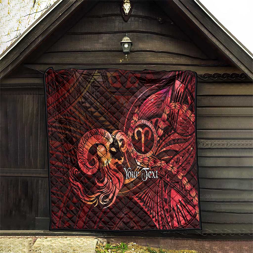 Personalised Polynesia Zodiac Aries Quilt Galaxy Polynesian Pattern Chest Tattoo Style LT14 - Polynesian Pride