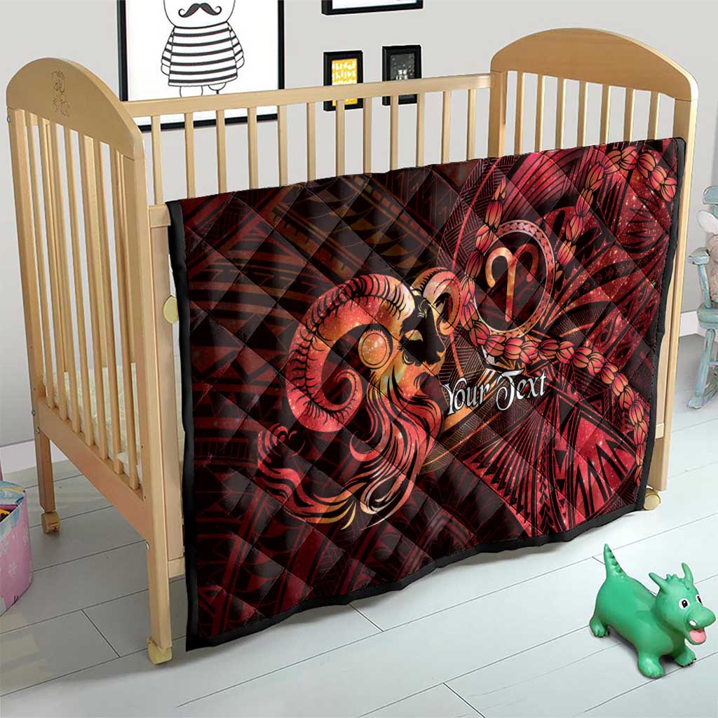 Personalised Polynesia Zodiac Aries Quilt Galaxy Polynesian Pattern Chest Tattoo Style LT14 - Polynesian Pride