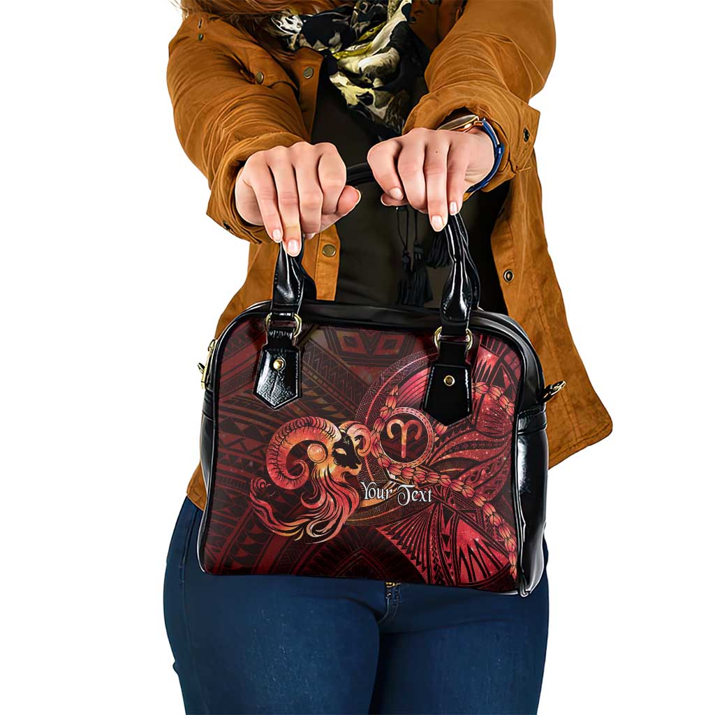 Personalised Polynesia Zodiac Aries Shoulder Handbag Galaxy Polynesian Pattern Chest Tattoo Style LT14 One Size Red - Polynesian Pride