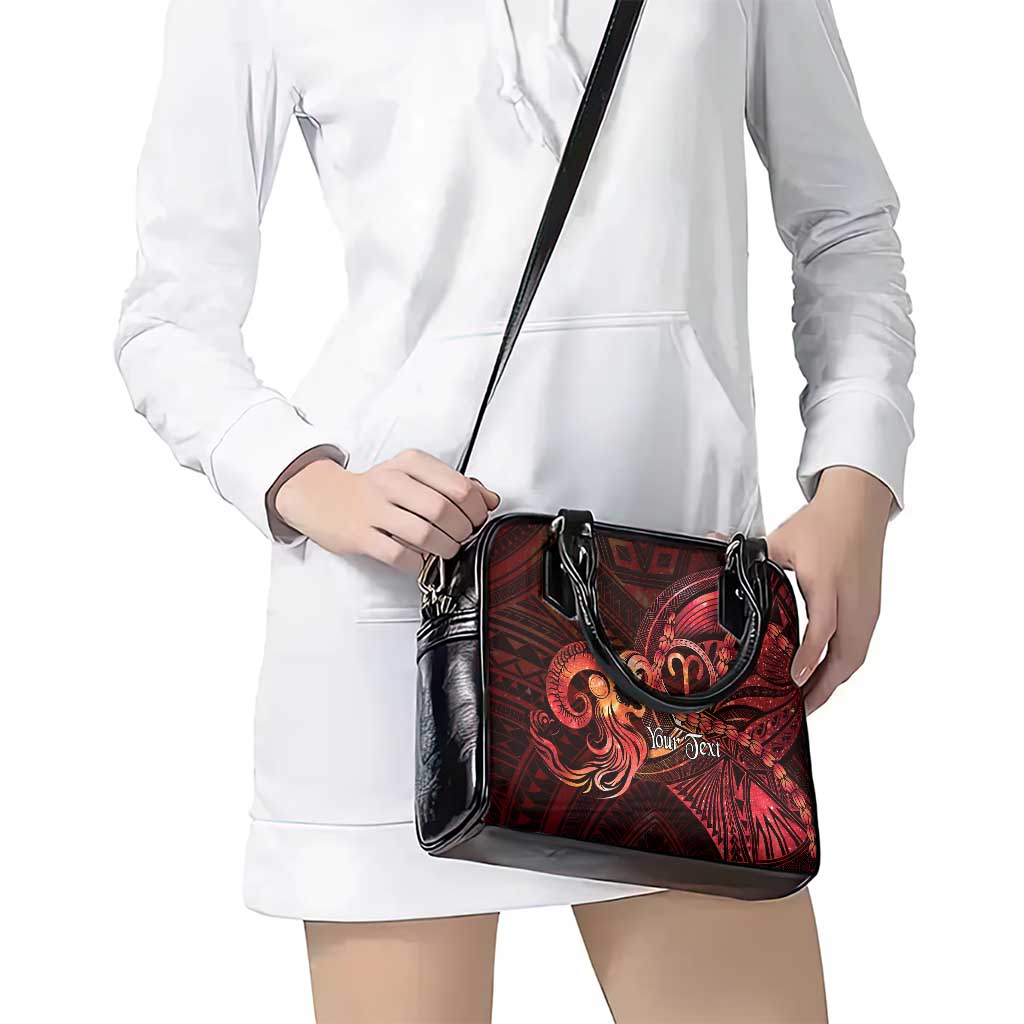Personalised Polynesia Zodiac Aries Shoulder Handbag Galaxy Polynesian Pattern Chest Tattoo Style LT14 - Polynesian Pride