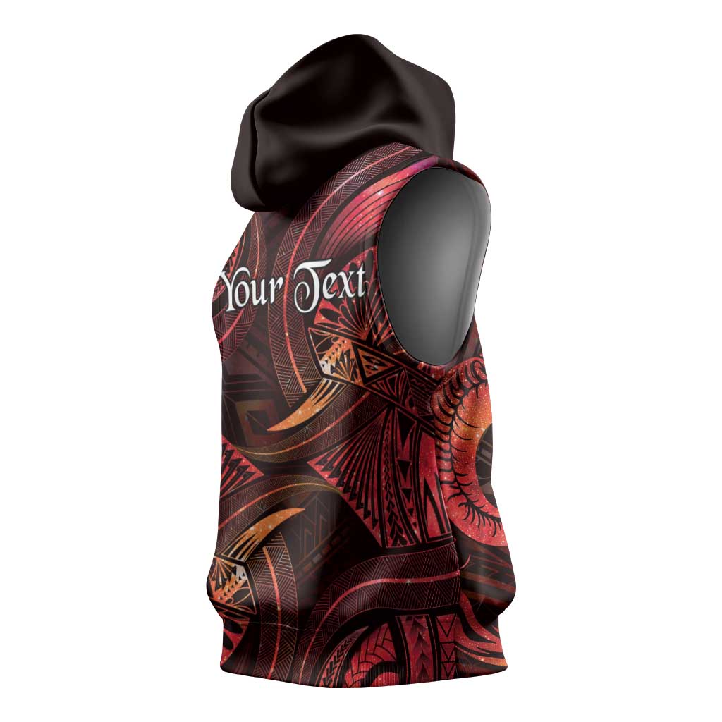 Personalised Polynesia Zodiac Aries Sleeveless Hoodie Galaxy Polynesian Pattern Chest Tattoo Style LT14 - Polynesian Pride