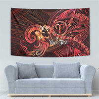 Personalised Polynesia Zodiac Aries Tapestry Galaxy Polynesian Pattern Chest Tattoo Style LT14 - Polynesian Pride