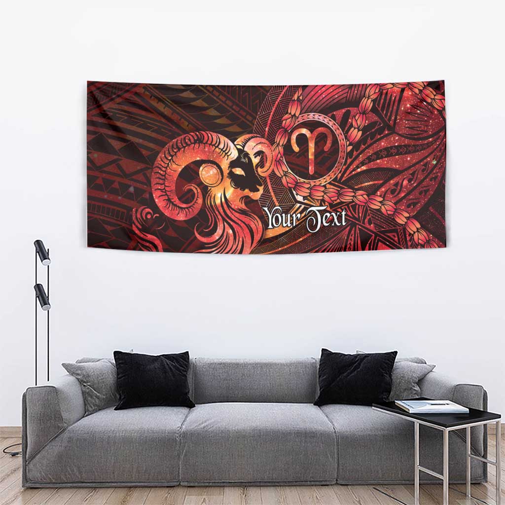 Personalised Polynesia Zodiac Aries Tapestry Galaxy Polynesian Pattern Chest Tattoo Style LT14 - Polynesian Pride