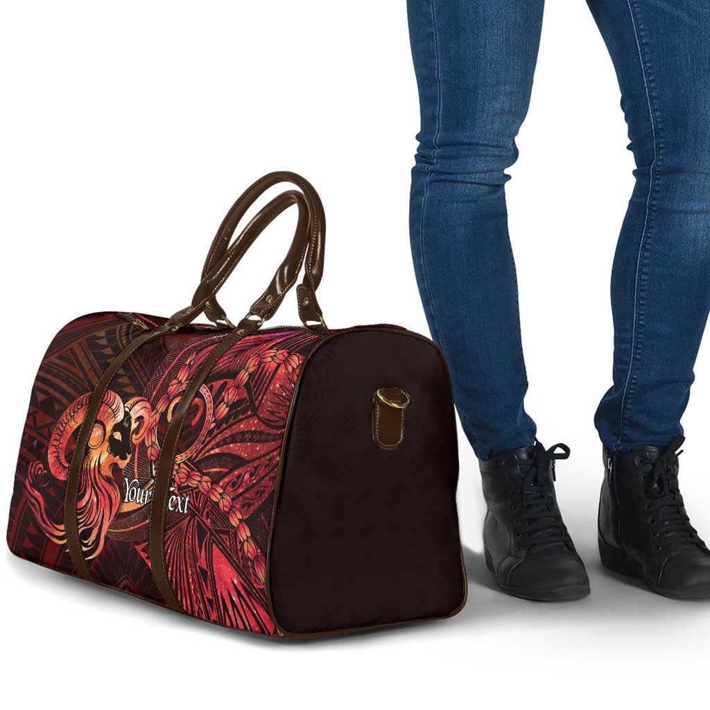 Personalised Polynesia Zodiac Aries Travel Bag Galaxy Polynesian Pattern Chest Tattoo Style LT14 - Polynesian Pride