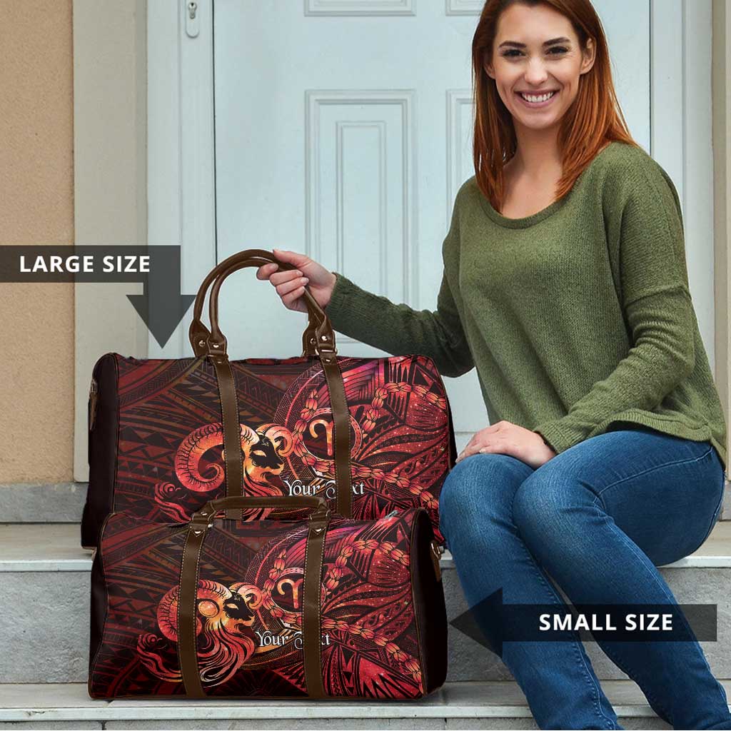Personalised Polynesia Zodiac Aries Travel Bag Galaxy Polynesian Pattern Chest Tattoo Style LT14 - Polynesian Pride