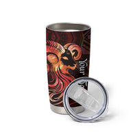 Personalised Polynesia Zodiac Aries Tumbler Cup Galaxy Polynesian Pattern Chest Tattoo Style LT14 - Polynesian Pride