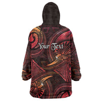 Personalised Polynesia Zodiac Aries Wearable Blanket Hoodie Galaxy Polynesian Pattern Chest Tattoo Style LT14 - Polynesian Pride