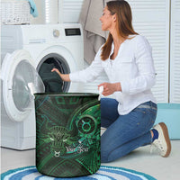 Personalised Polynesia Zodiac Taurus Laundry Basket Galaxy Polynesian Pattern Chest Tattoo Style
