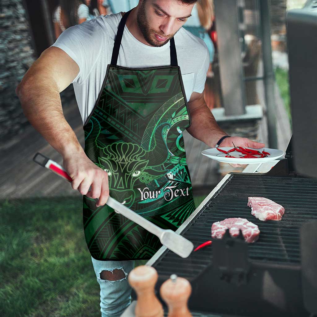 Personalised Polynesia Zodiac Taurus Apron Galaxy Polynesian Pattern Chest Tattoo Style LT14 - Polynesian Pride