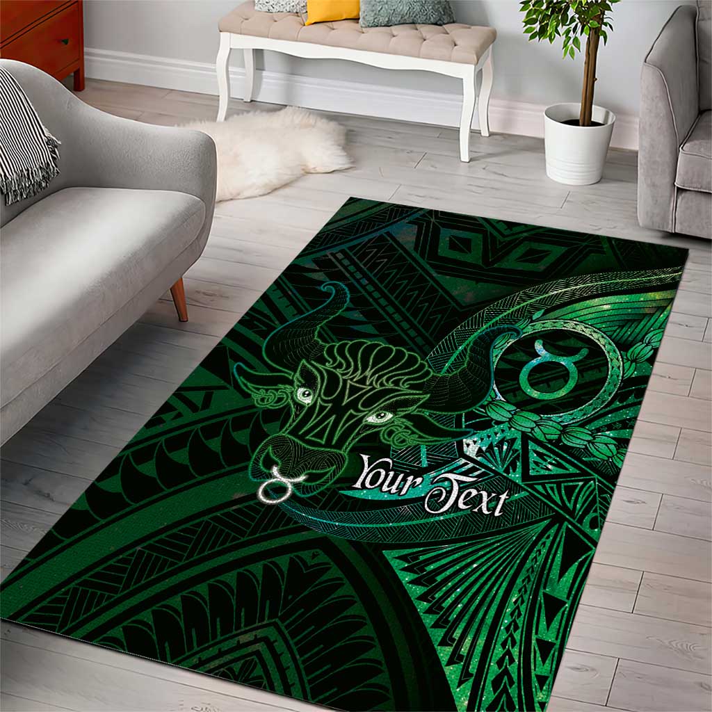 Personalised Polynesia Zodiac Taurus Area Rug Galaxy Polynesian Pattern Chest Tattoo Style LT14 - Polynesian Pride