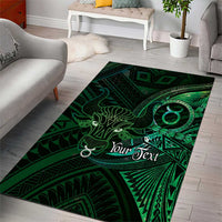 Personalised Polynesia Zodiac Taurus Area Rug Galaxy Polynesian Pattern Chest Tattoo Style LT14 - Polynesian Pride