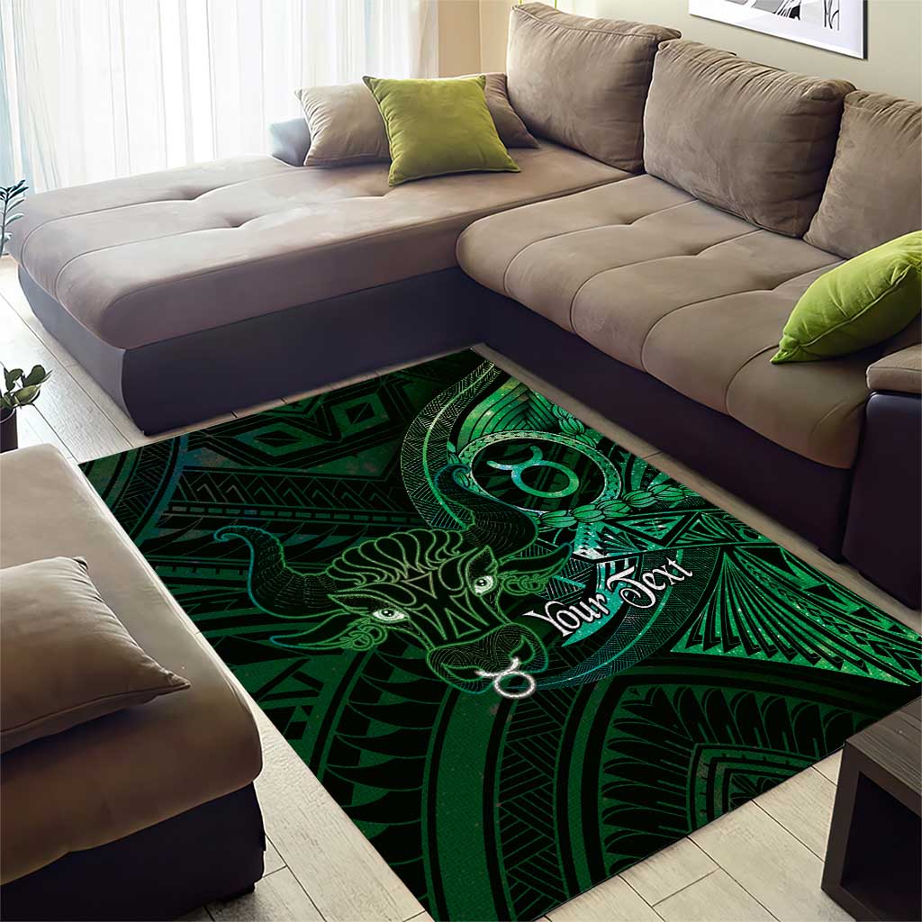 Personalised Polynesia Zodiac Taurus Area Rug Galaxy Polynesian Pattern Chest Tattoo Style LT14 - Polynesian Pride
