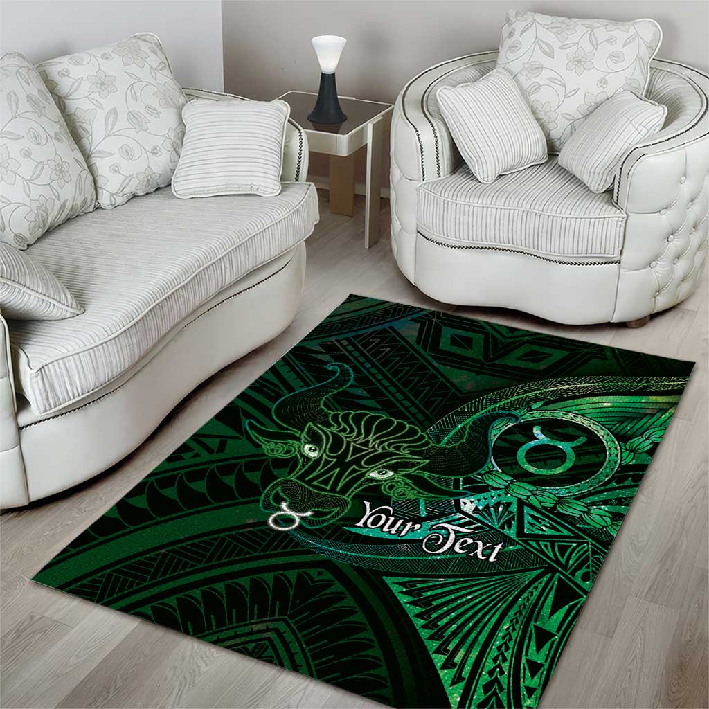 Personalised Polynesia Zodiac Taurus Area Rug Galaxy Polynesian Pattern Chest Tattoo Style LT14 - Polynesian Pride
