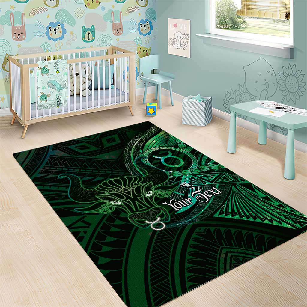 Personalised Polynesia Zodiac Taurus Area Rug Galaxy Polynesian Pattern Chest Tattoo Style LT14 - Polynesian Pride