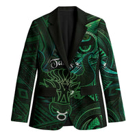 Personalised Polynesia Zodiac Taurus Blazer Galaxy Polynesian Pattern Chest Tattoo Style LT14 Unisex Green - Polynesian Pride