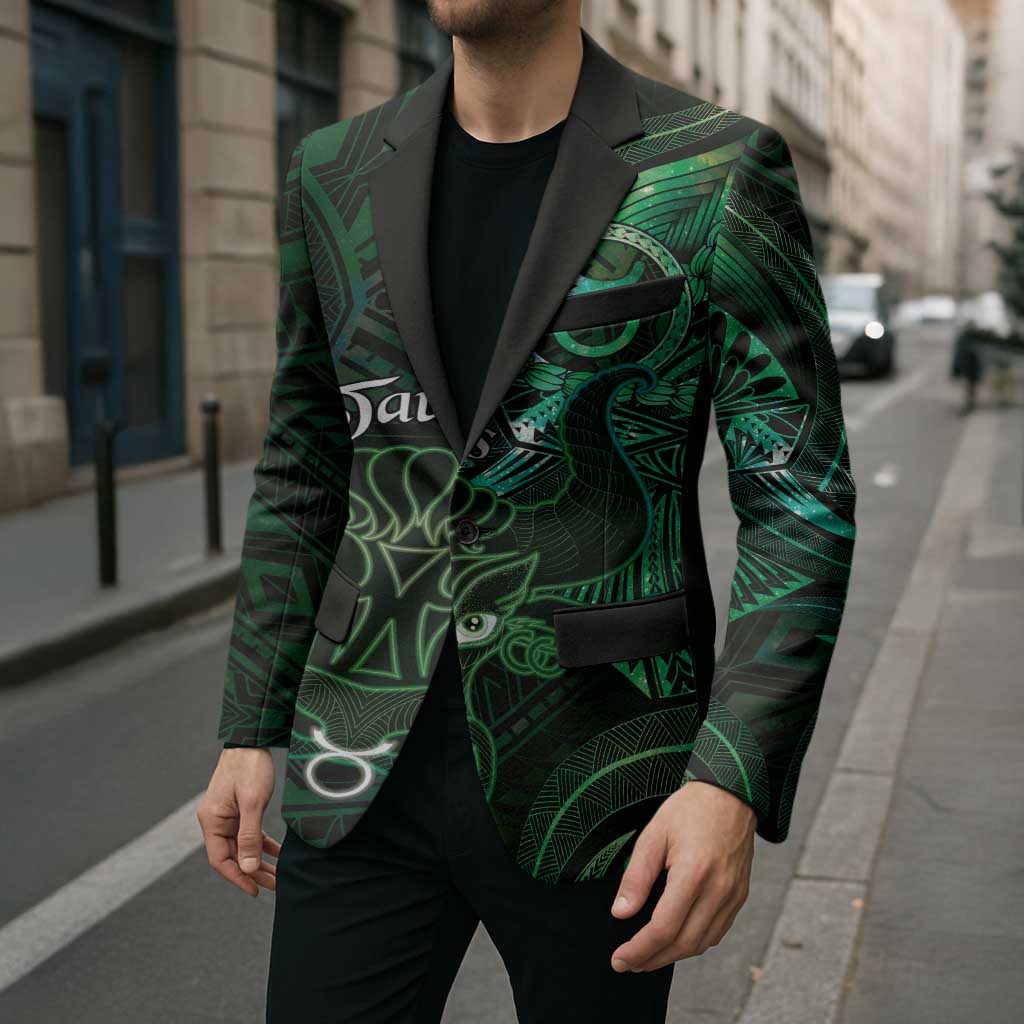 Personalised Polynesia Zodiac Taurus Blazer Galaxy Polynesian Pattern Chest Tattoo Style LT14 - Polynesian Pride