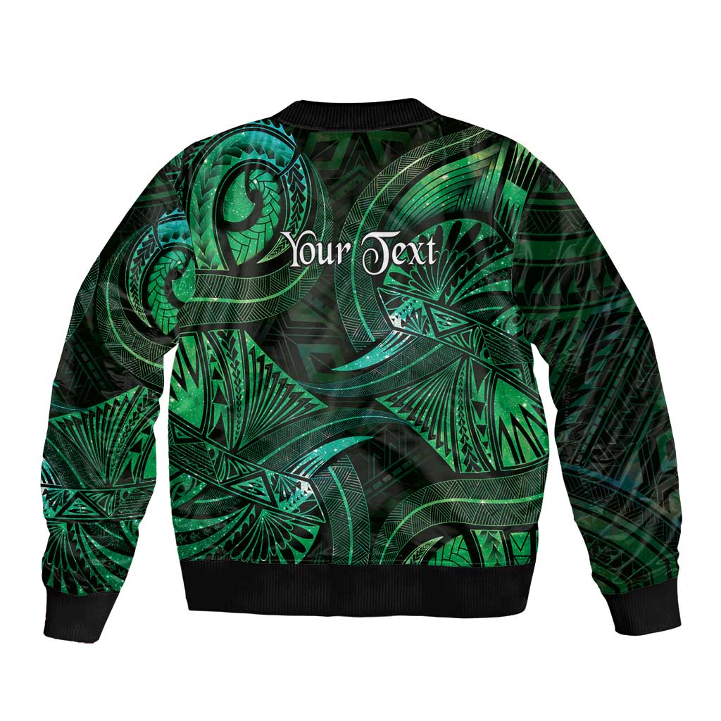 Personalised Polynesia Zodiac Taurus Bomber Jacket Galaxy Polynesian Pattern Chest Tattoo Style LT14 - Polynesian Pride