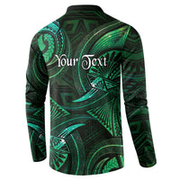 Personalised Polynesia Zodiac Taurus Button Sweatshirt Galaxy Polynesian Pattern Chest Tattoo Style