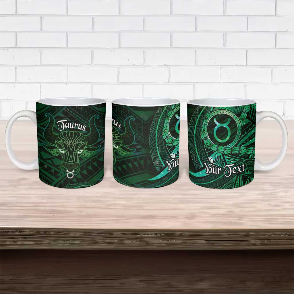 Personalised Polynesia Zodiac Taurus Ceramic Mug Galaxy Polynesian Pattern Chest Tattoo Style LT14 - Polynesian Pride