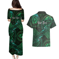 Personalised Polynesia Zodiac Taurus Couples Matching Puletasi and Hawaiian Shirt Galaxy Polynesian Pattern Chest Tattoo Style LT14 - Polynesian Pride