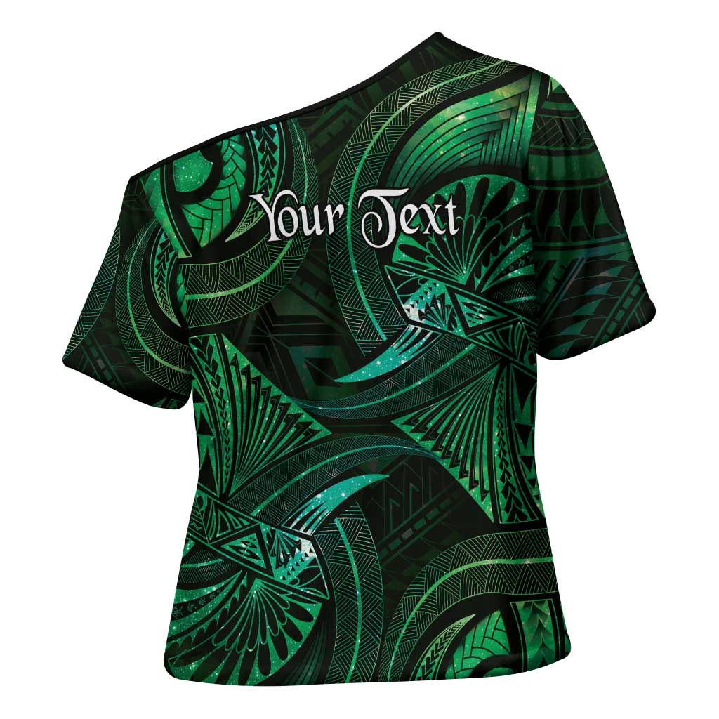 Personalised Polynesia Zodiac Taurus Cross Shoulder Shirt Galaxy Polynesian Pattern Chest Tattoo Style LT14 - Polynesian Pride