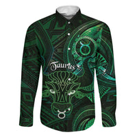 Personalised Polynesia Zodiac Taurus Family Matching Off Shoulder Maxi Dress and Hawaiian Shirt Galaxy Polynesian Pattern Chest Tattoo Style