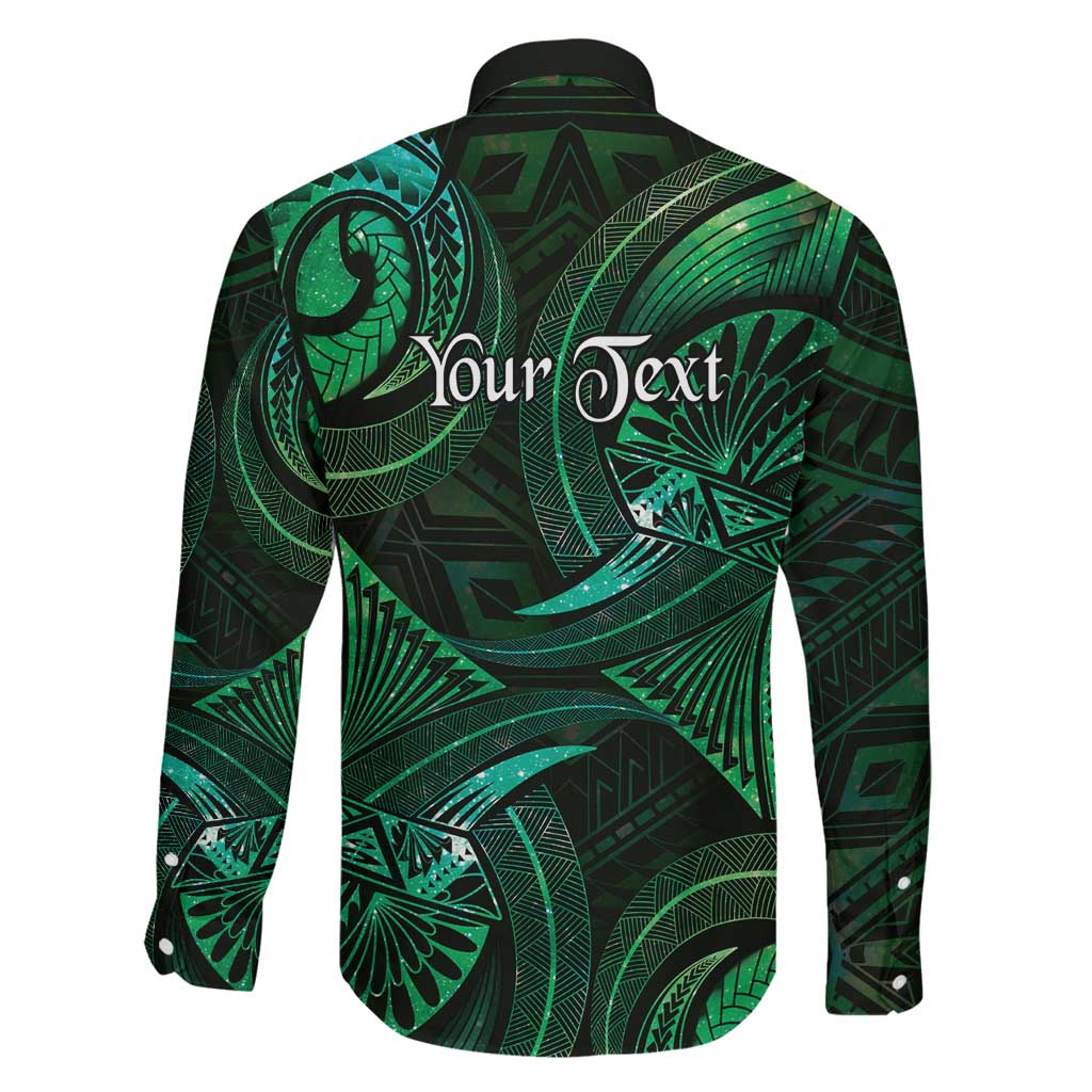 Personalised Polynesia Zodiac Taurus Family Matching Off Shoulder Maxi Dress and Hawaiian Shirt Galaxy Polynesian Pattern Chest Tattoo Style
