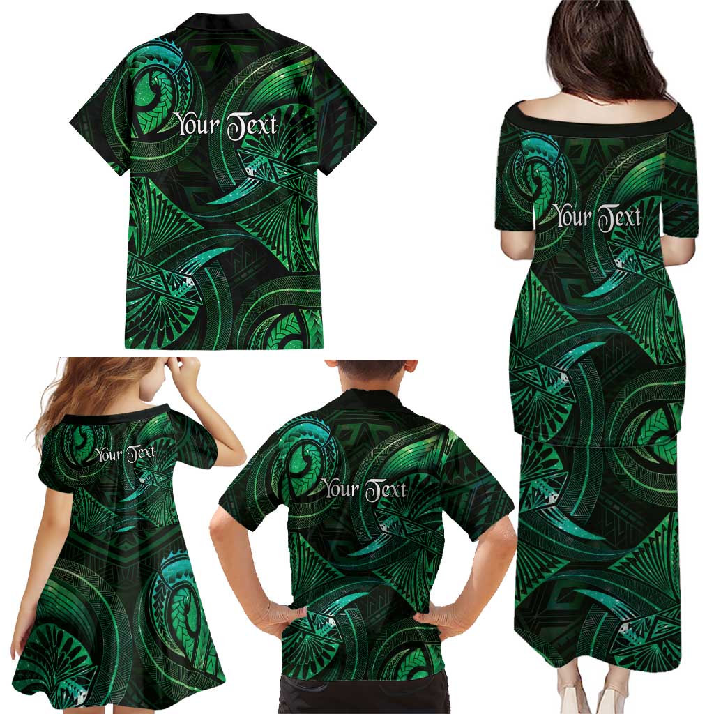 Personalised Polynesia Zodiac Taurus Family Matching Puletasi and Hawaiian Shirt Galaxy Polynesian Pattern Chest Tattoo Style LT14 - Polynesian Pride